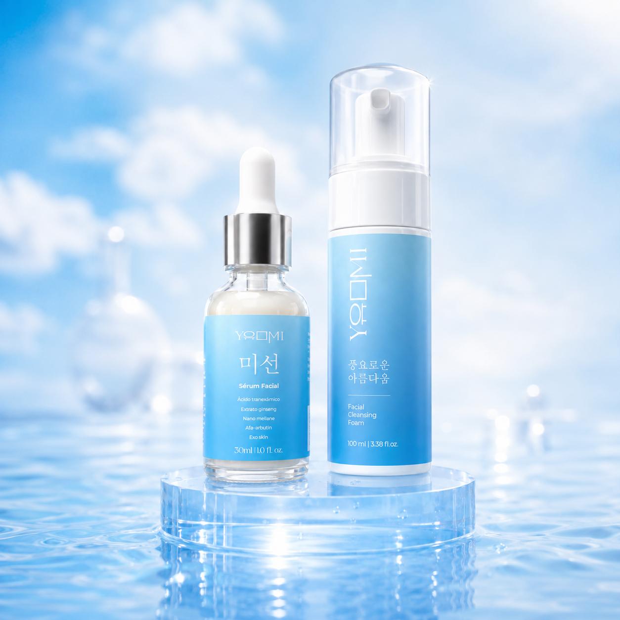 Duo Essencial: Sérum + Espuma de Limpeza Facial