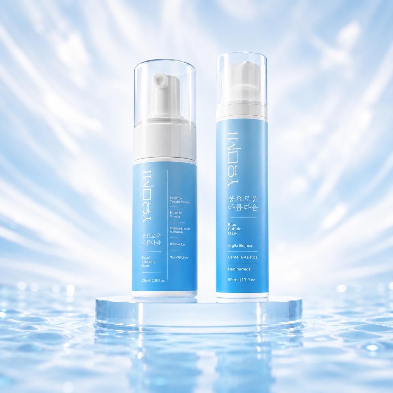 Duo Yoomi: Espuma de Limpeza + Máscara Facial
