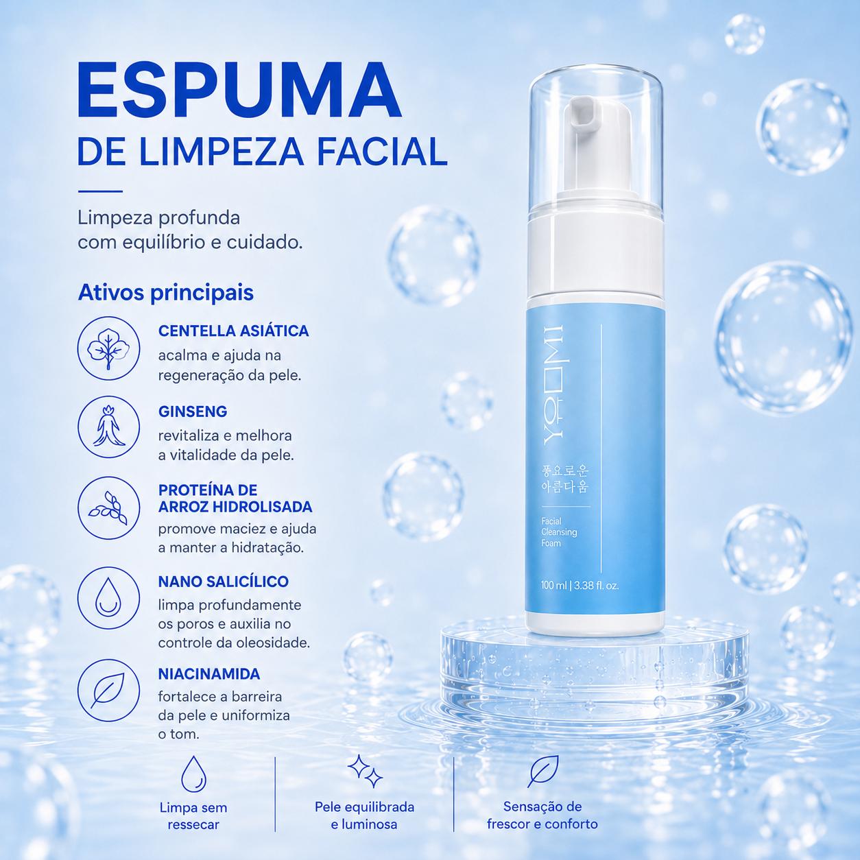 Duo Essencial: Sérum + Espuma de Limpeza Facial