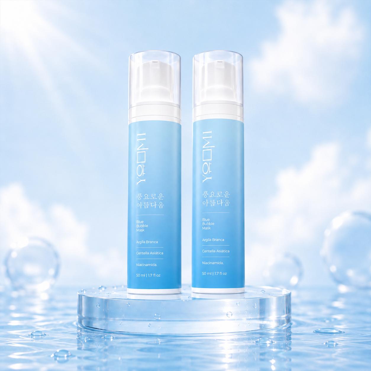 Máscara Facial · Blue Bubble Mask