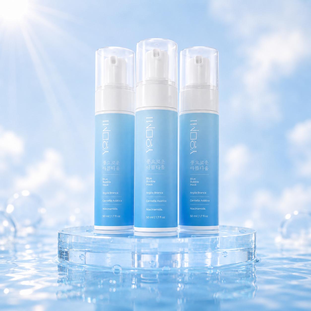 Máscara Facial · Blue Bubble Mask